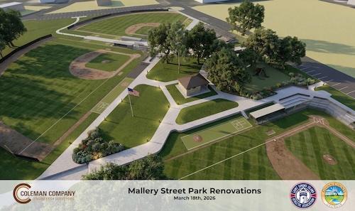 Mallery street park overhead view
